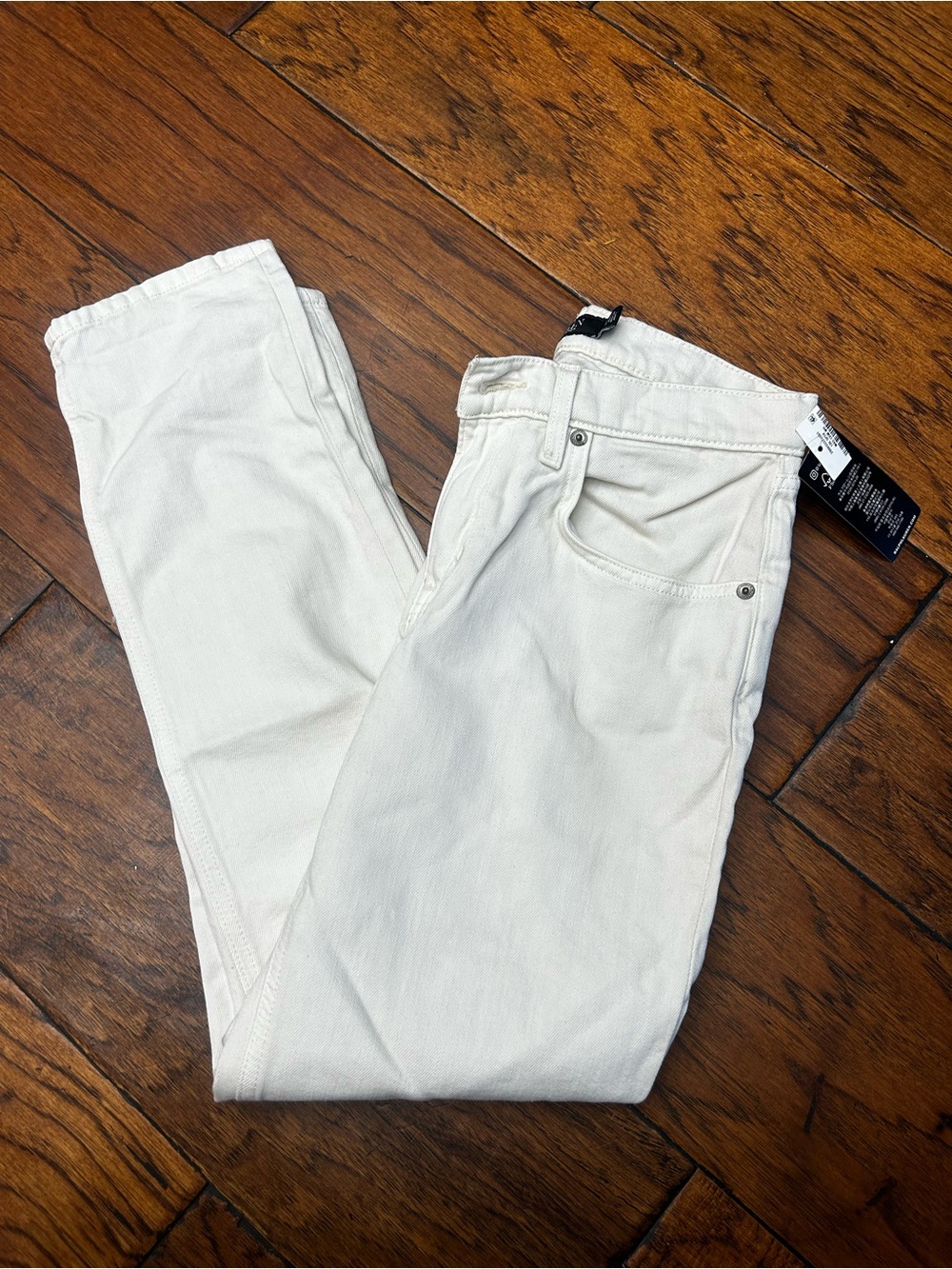 Lauren Ralph Lauren Relaxed Taper non stretch Jeans White Cream 25 heritage